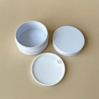 Pot cosmétique en ABS à paroi simple de 100g, forme cylindrique avec couvercle à vis, pour crème visage, impression sérigraphiée