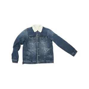 Warmer products winter comfortable custom denim jacket for mens