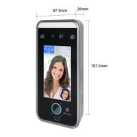 Máquina de asistencia de reconocimiento facial biométrico AI Iphone Lector NFC Visitante Escáner de código QR Control de acceso con software en la nube