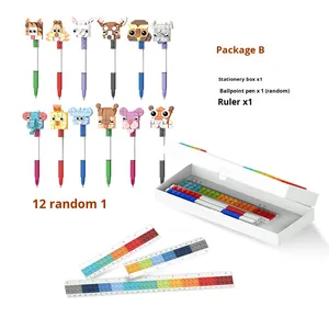 Kreatives Lernspielzeug 40-teiliger ABS-Kunststoff Baukasten Fantasy Sci-Fi Thema Schüler Schreibwaren Zeichnen Maßstab Lineal Montage - Product Image 4