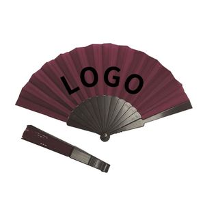2025 New Arrival <b>Folding</b> Handle Oxford Gift Promotion <b>Plastic</b> Frame Hand Held Fan for Business - Product Image 4