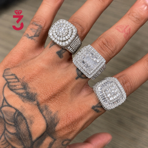 Anillo de Campeonato Personalizado con Letras 3D <span class=keywords><strong>en</strong></span> Plata de Ley S925 Chapada <span class=keywords><strong>en</strong></span> <span class=keywords><strong>Oro</strong></span> Blanco con Moissanita, Estilo Hip Hop - Product Image 3