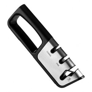 Wholesale Custom Logo Handheld Multi-Functional <b>Tungsten</b> Steel Kitchen Knife Sharpener Three-Stage Polishing Fine Grinding - Product Image 4