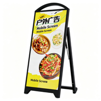 Écran d'affichage publicitaire LED étanche IP65 à piles avec graphiques animés pour la signalisation extérieure des restaurants et des cafés