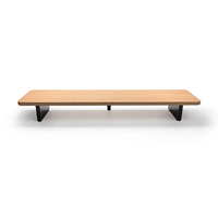 Bois Bambou Double Ordinateur Moniteur Riser Écran De Bureau Ordinateur Portable Moniteur Support Étagère De Bureau Moniteur Stand