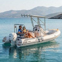 Bateau semi-rigide haute performance 5,2 m en Hypalon PVC avec T-Top, console centrale, pour la pêche, yacht semi-rigide, bateau rapide côtier, pour la dérive