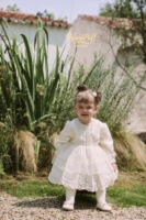 Robe en mousseline de soie à manches bouffantes en dentelle pour bébé, respirante, coupe trapèze, broderie vintage, jupe à volants, tenue de princesse pour fillettes, nourrisson