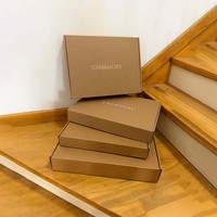 Boîtes d'expédition pliables en carton ondulé kraft avec impression de logo personnalisée en gros pour l'emballage de cadeaux et de cosmétiques