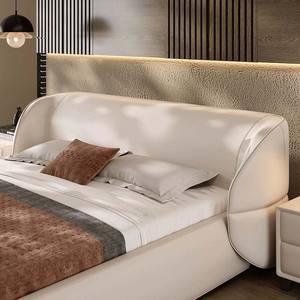 איכות גבוהה קווין קינג סייז עיצוב חדר שינה עיצוב ריהוט מודרני יוקרתי עץ יוקרתי מסגרת מיטה זוגית - Product Image 5