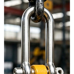 <span class=keywords><strong>Manille</strong></span> longue en D avec goupille captive en acier inoxydable 316 - Conception de goupille intégrée <span class=keywords><strong>autobloquante</strong></span> de qualité industrielle - Product Image 5