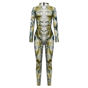 Nuevo Mono de una Pieza con Estampado Digital 3D de <span class=keywords><strong>Serpiente</strong></span> Animal, <span class=keywords><strong>Disfraz</strong></span> de Halloween para <span class=keywords><strong>Mujer</strong></span>, Vestidos Personalizados - Product Image 5
