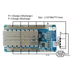 LWS <span class=keywords><strong>BMS</strong></span> 8s <span class=keywords><strong>10s</strong></span> 200a Lithium <span class=keywords><strong>Smart</strong></span> 100ah Lifepo4 Batería <span class=keywords><strong>BMS</strong></span> para el paquete de batería de arranque de automóviles pequeños - Product Image 2