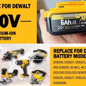 Harga Terjangkau Kualitas Unggul 2 Paket 6.0Ah Kapasitas Tertinggi 15 Amp 20V 10 Buah Baterai Alat Tenaga - Product Image 2