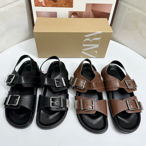 Nuevas Sandalias Bobo de Plataforma con Hebilla Metálica y Suela Gruesa para Mujer, Verano 2026, Zapatos de Playa Versátiles de PU - Product Image 1
