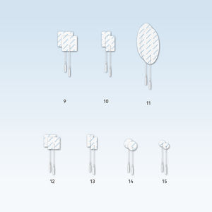 Bantalan Elektroda Berbentuk Otot yang Dapat Digunakan Kembali untuk Unit <span class=keywords><strong>TENS</strong></span>, Patch Elektroda EMS, Gel Silikon Konduktif Tinggi, Steker <span class=keywords><strong>2mm</strong></span> - Product Image 6