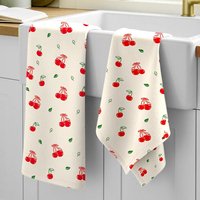 Cotton Kitchen Cleaning Tea Towels Flexible Multi Purpose Wiping Cloths With Loop for Counter Sink Dish Household Restaurant