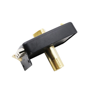 <span class=keywords><strong>Serrure</strong></span> de porte à encastrer en laiton satiné à <span class=keywords><strong>5</strong></span> broches avec cylindre et clés - Product Image 2