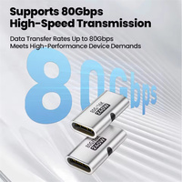 Adaptateur Mini Type C PD3.1 240W Charge Rapide 80 Gbps 16K60Hz USB C Femelle vers USB C Femelle Convertisseur pour PC Ordinateurs Portables Macbook