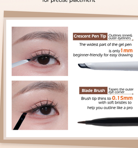 El lápiz delineador de ojos en gel de doble cabezal giratorio automático VEECCI es resistente al agua, al sudor y duradero. - Product Image 2