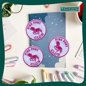 Patch brodé thermocollant Pink Pony Club de 3 pouces pour chapeaux, vêtements, sacs à dos, jeans, couture DIY - Product Image 2