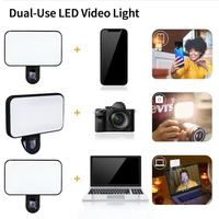 Lampe de remplissage de vidéoconférence de téléphone portable clips de remplissage de selfie en direct lampe LED chaude bicolore