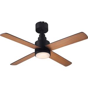 Ventilador de Techo con Lámpara LED de Diseño Moderno, 52 Pulgadas, Cromado Metálico, con Control Remoto, 6 Velocidades, Motor DC de Bajo Perfil - Product Image 1