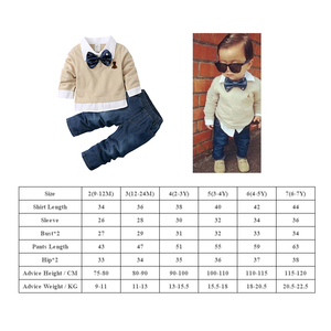 남아 의류 세트 긴 소매 셔츠 2 개 정장 키즈 의류 도매 아동복 세트 - Product Image 3