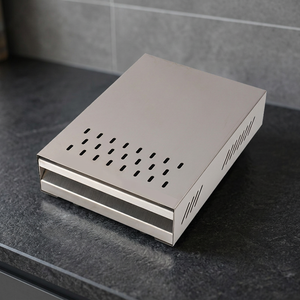 Conteneur à déchets d'espresso commercial en acier inoxydable, portable, pour comptoir, avec design peu encombrant, pour le retrait des résidus de thé - Product Image 3