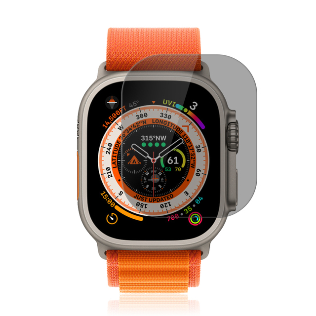 For Apple Watch Ultra 49mm Case Smartwatch Privacy Anti-peeping Tempered Full Screen Protector Film for Iwatch Series 8 7 6 5