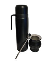 Ensemble de tasses bombilla en acier inoxydable, avec paille à cuillère, livraison gratuite, 180ml