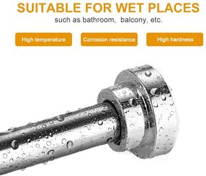 Tringle de Douche Extensible Personnalisée CF BSR08 Sans Perçage pour Salle de Bain et Fenêtre - Product Image 4