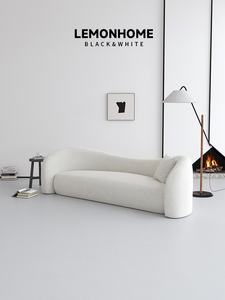 Divano Moderno e Semplice a Una Piazza con Struttura in Legno e Rivestimento in Velluto Effetto Pelle di Agnello <span class=keywords><strong>per</strong></span> Soggiorno, Piccoli Appartamenti, Negozi di Abbigliamento e Saloni di Bellezza - Product Image 5