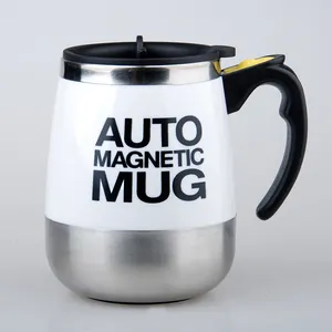 Mug Pengaduk Sendiri Stainless Steel, Pengisian Daya USB Otomatis Magnetik Travel Kopi Mug