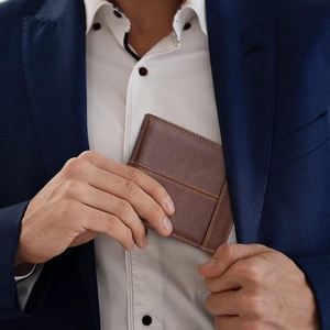 Custom Slim Genuine Leather Bifold <b>Wallet</b> with 14 Card Slots and 2 Cash Pockets <b>RFID</b> Organizer & Card Holder for Credit Cards - Product Image 3