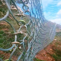 Système de barrière en filet de protection contre les chutes de pierres à haute résistance, flexible, galvanisé à chaud, pour la protection des pentes et la protection des autoroutes