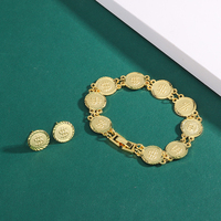 Bijoux fantaisie Bracelet femme Bracelet rond 18K plaqué or bijoux Dollar symbole main bijoux Hip Hop tendance Bracelet