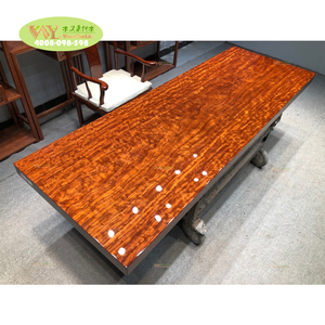 Precio de Fábrica al por Mayor, Muebles para el Hogar de Alta Gama, <span class=keywords><strong>Madera</strong></span> Maciza de <span class=keywords><strong>Bubinga</strong></span>, Tablero de Mesa de Comedor de <span class=keywords><strong>Madera</strong></span> Gruesa - Product Image 3