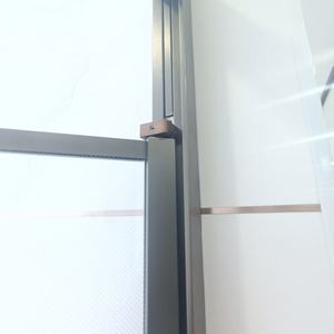 <span class=keywords><strong>Mampara</strong></span> de <span class=keywords><strong>Ducha</strong></span> Moderna Impermeable de Vidrio Deslizante Grueso con Marco de Aleación de Aluminio, Bandeja de ABS Pulido <span class=keywords><strong>y</strong></span> Diseño Cuadrado - Product Image 2