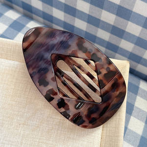 Pinza de Pelo Ovalada Plana para Mujer, Accesorio para el Cabello Antideslizante con Agarre Fuerte para Fiestas y Uso Diario - Product Image 6