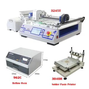 ZB3245T Full Automatic 2 Heads Pick and Place SMT Machine LY 962C Digital Display Reflow Oven ZB3040H Solder Paste Printer