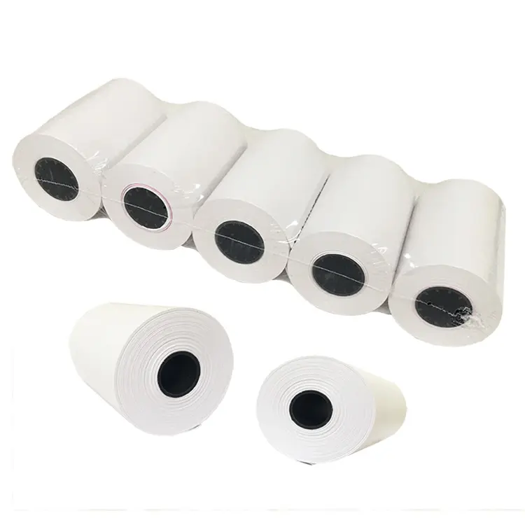 Langsung dari Pabrik 80X80 80X70Mm Kasir ATM Pos Papel Rolls Thermal Cash Roll Kertas Termo