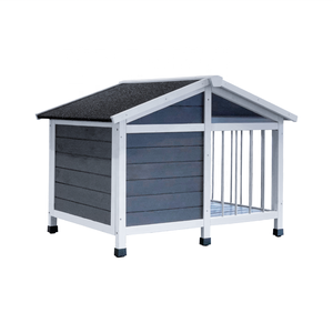 Outdoor Holz Hundehütte mit Veranda Wetterfeste Schutz mit Veranda, geräumige Holz Zwinger zu verkaufen - Product Image 4