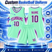 Maillot de basketball par sublimation, logo personnalisé, nom, numéro, tenue d'équipe de basketball, stock disponible, expédition en 7 jours, vente en gros, OEM, ODM
