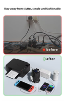 Prise verticale intelligente standard américaine-britannique avec 4 prises de tour multifonctions de charge USB