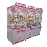 Mini jouet en peluche personnalisé, cadeau, machine à griffes à monnaie, jeu avec accepteur de billets, anglais, 110/220V, prise américaine