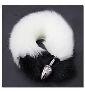 Coda di volpe lunga 40cm spina anale femmina coda di cane giocattoli del sesso per giochi SM Set Sexy prodotto applicato sottotitolo - Product Image 3