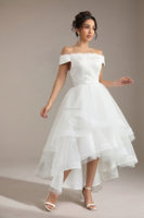 Robe de mariée grande taille, épaules dénudées, appliques en dentelle, robe de bal en tulle, robes de mariée sur mesure en gros pour la mariée