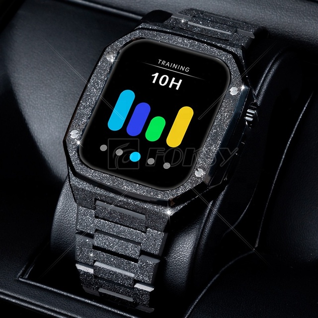 Custom Logo Luxury Stainless Steel Watch Case No Smart Frosted Design Gold Band Sizes 20mm 45mm Fashionable Accessory Watches
