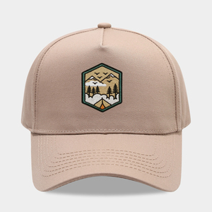 Gorra de béisbol deportiva de 5 paneles con parche bordado, absorción de humedad, protección solar, logotipo personalizado, gorras para papá al por mayor para exteriores - Product Image 4