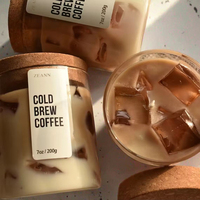 Kreatives Heimdekorations-Aromatherapie-Geschenkset, Neuartiges Glas, Gelee-Wachs, Duftende Kaffeetasse und Kerze für Bars